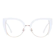 Square White Eyeglasses