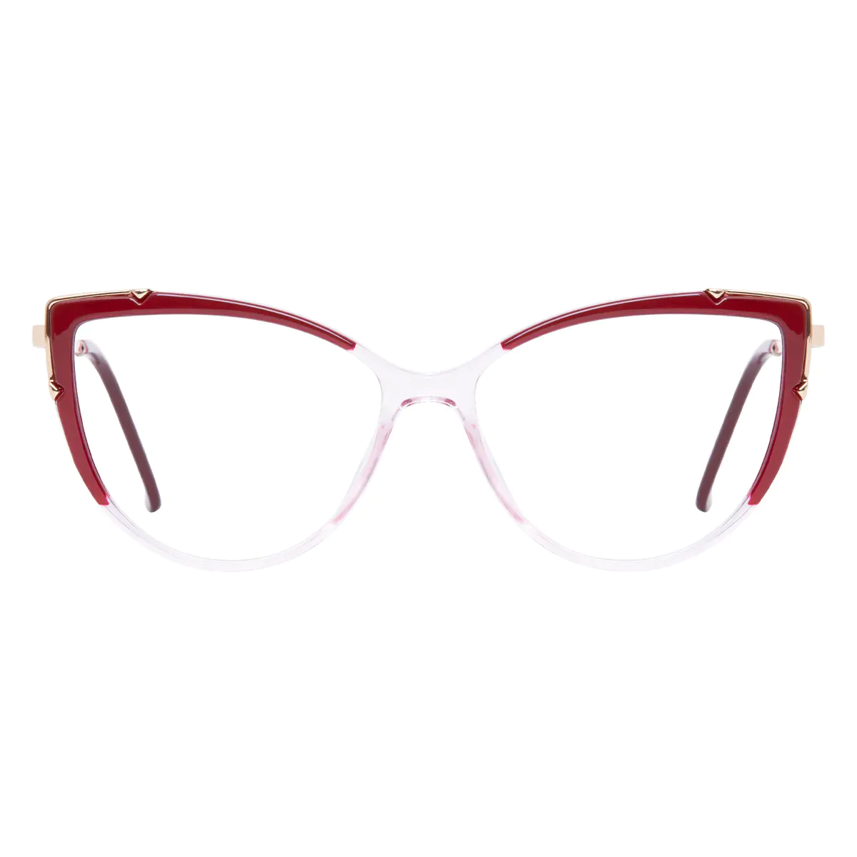 Cat-eye Red/Clear Eyeglasses