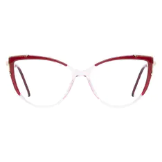 Cat-eye Red/Clear Eyeglasses