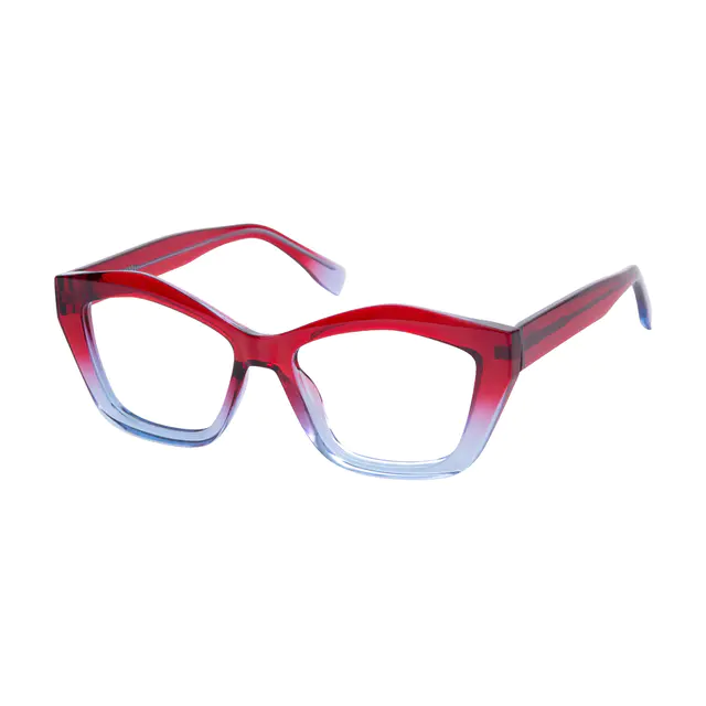 Cat-eye Gradient Red Eyeglasses