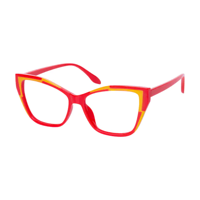 Cat-eye Red/Yellow Eyeglasses