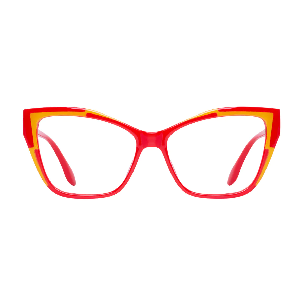 Cat-eye Red/Yellow Eyeglasses