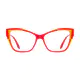 Cat-eye Red/Yellow Eyeglasses