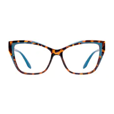 Cat-eye Tortoiseshell/Blue Eyeglasses
