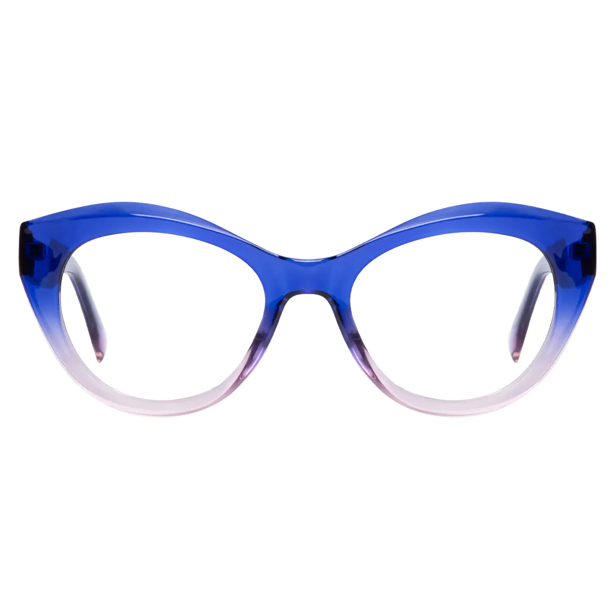 Cat-eye Transparent Blue Eyeglasses