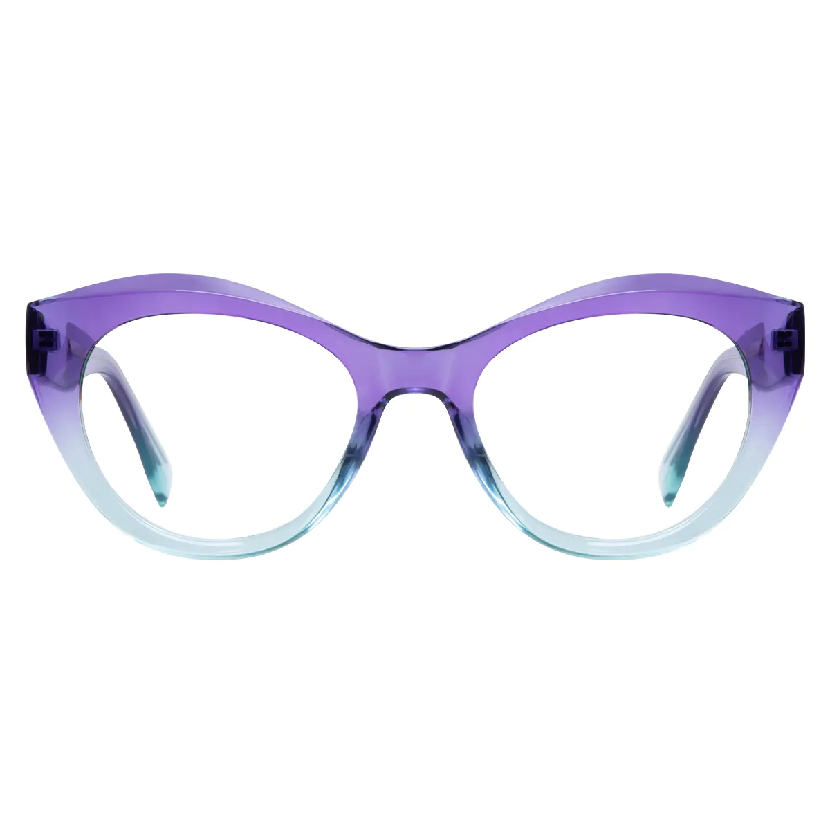 Cat-eye Transparent Purple Eyeglasses