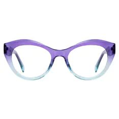 Cat-eye Transparent Purple Eyeglasses