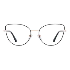 Cat-eye Black Gold Eyeglasses