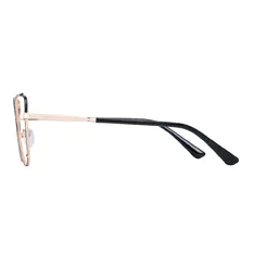 Cat-eye Black Gold Eyeglasses