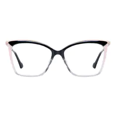 Cat-eye Black/Clear Eyeglasses