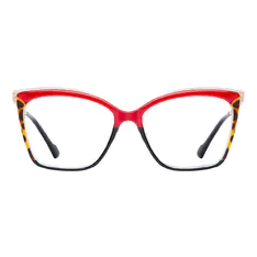 Cat-eye Red/Tortoiseshell Eyeglasses