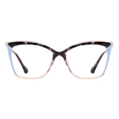 Cat-eye Tortoiseshell/Blue Eyeglasses