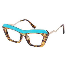 Cat-eye Blue/Tortoiseshell Eyeglasses