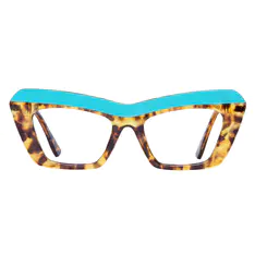 Cat-eye Blue/Tortoiseshell Eyeglasses