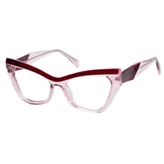 Cat-eye Transparent Pink Eyeglasses