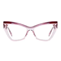 Cat-eye Transparent Pink Eyeglasses