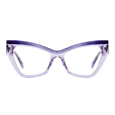 Cat-eye Transparent Purple Eyeglasses