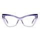 Cat-eye Transparent Purple Eyeglasses