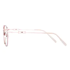 Square Black/Pink Gold Eyeglasses