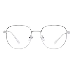 Square Silver Eyeglasses