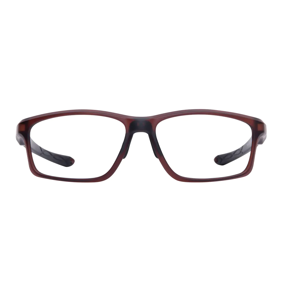 Rectangle Brown Sport Eyeglasses
