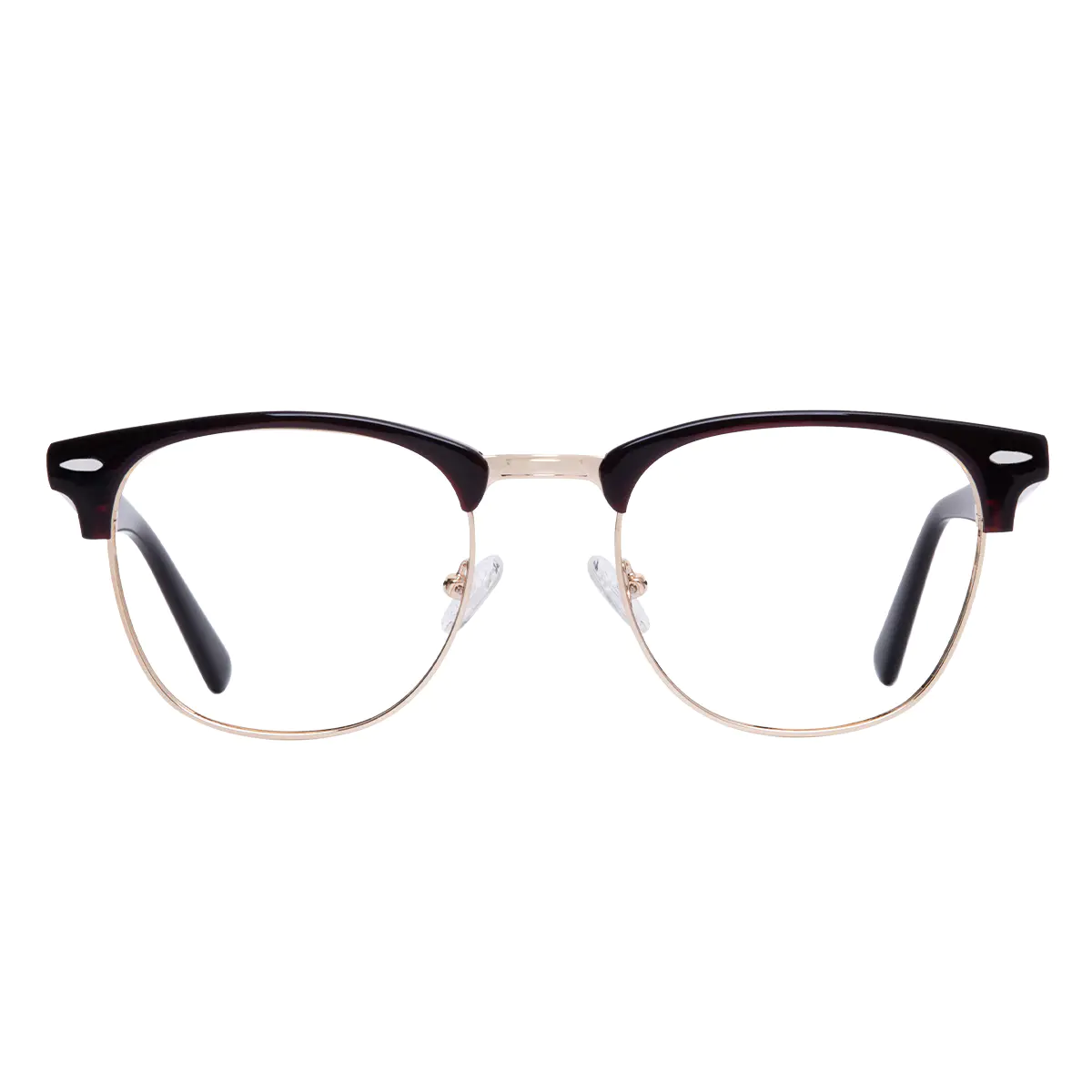 Browline Black Gold Eyeglasses