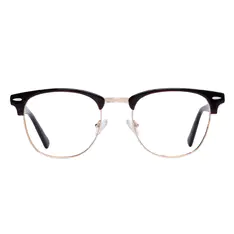 Browline Black Gold Eyeglasses