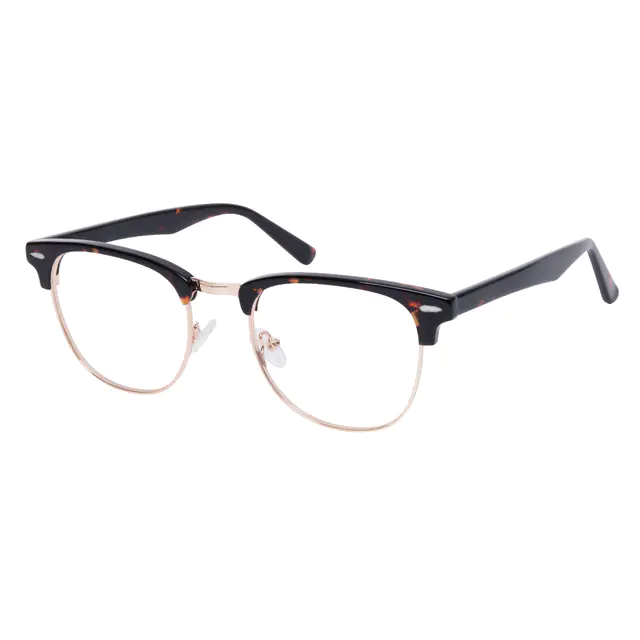 Browline Tortoiseshell Gold Eyeglasses