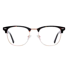 Browline Tortoiseshell Gold Eyeglasses