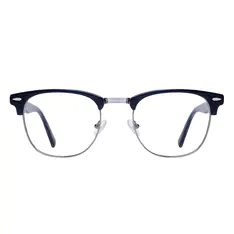 Browline Blue/Silver Eyeglasses
