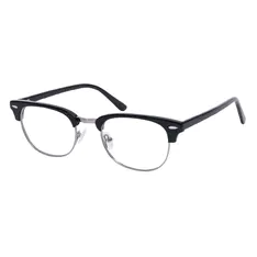 Browline Black Silver Eyeglasses