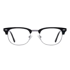 Browline Black Silver Eyeglasses