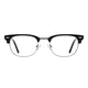 Browline Black Silver Eyeglasses
