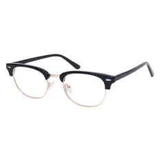 Browline Black Gold Eyeglasses