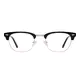 Browline Black Gold Eyeglasses