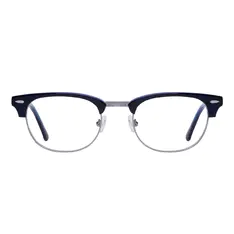 Browline Blue/Silver Eyeglasses