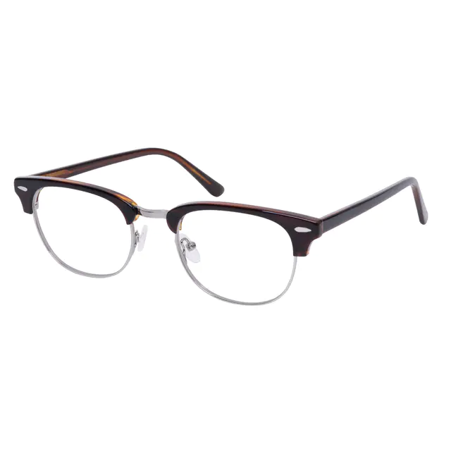 Browline Brown/Silver Eyeglasses