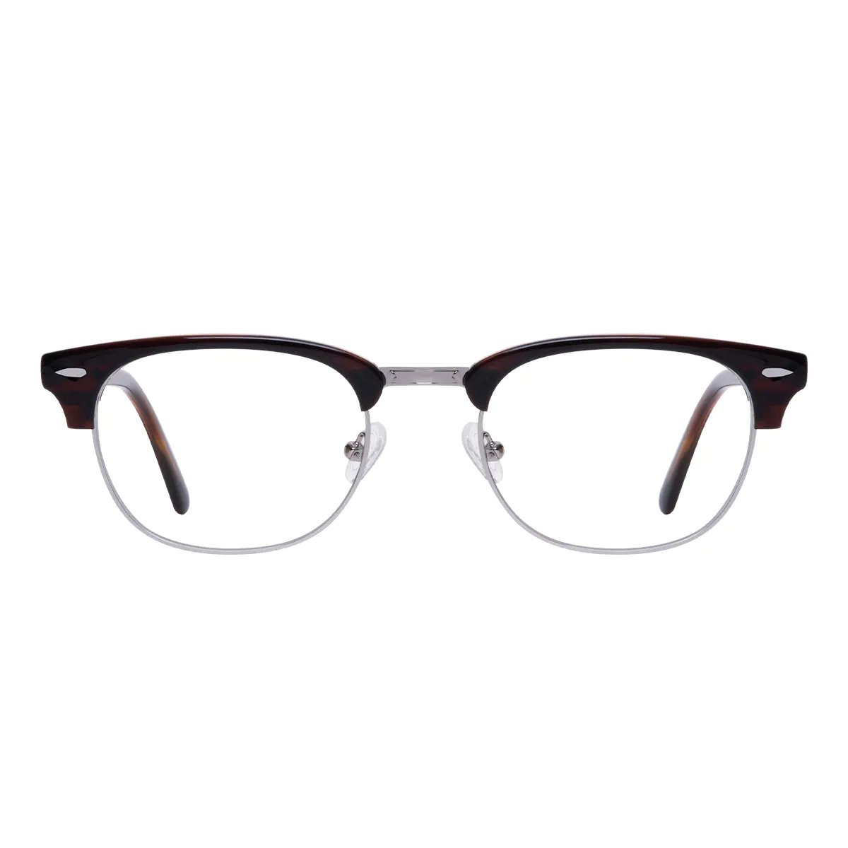 Browline Brown/Silver Eyeglasses