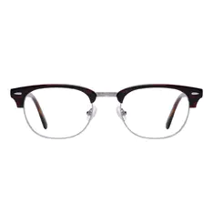 Browline Brown/Silver Eyeglasses