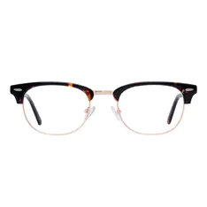 Browline Tortoiseshell Gold Eyeglasses