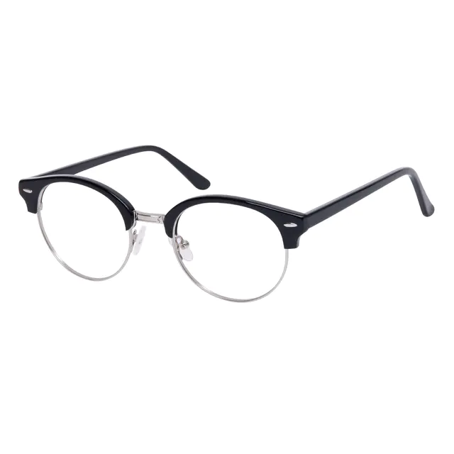 Browline Blue/Silver Eyeglasses