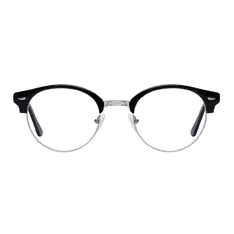 Browline Blue/Silver Eyeglasses