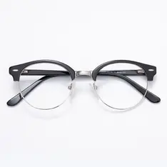 Browline Blue/Silver Eyeglasses