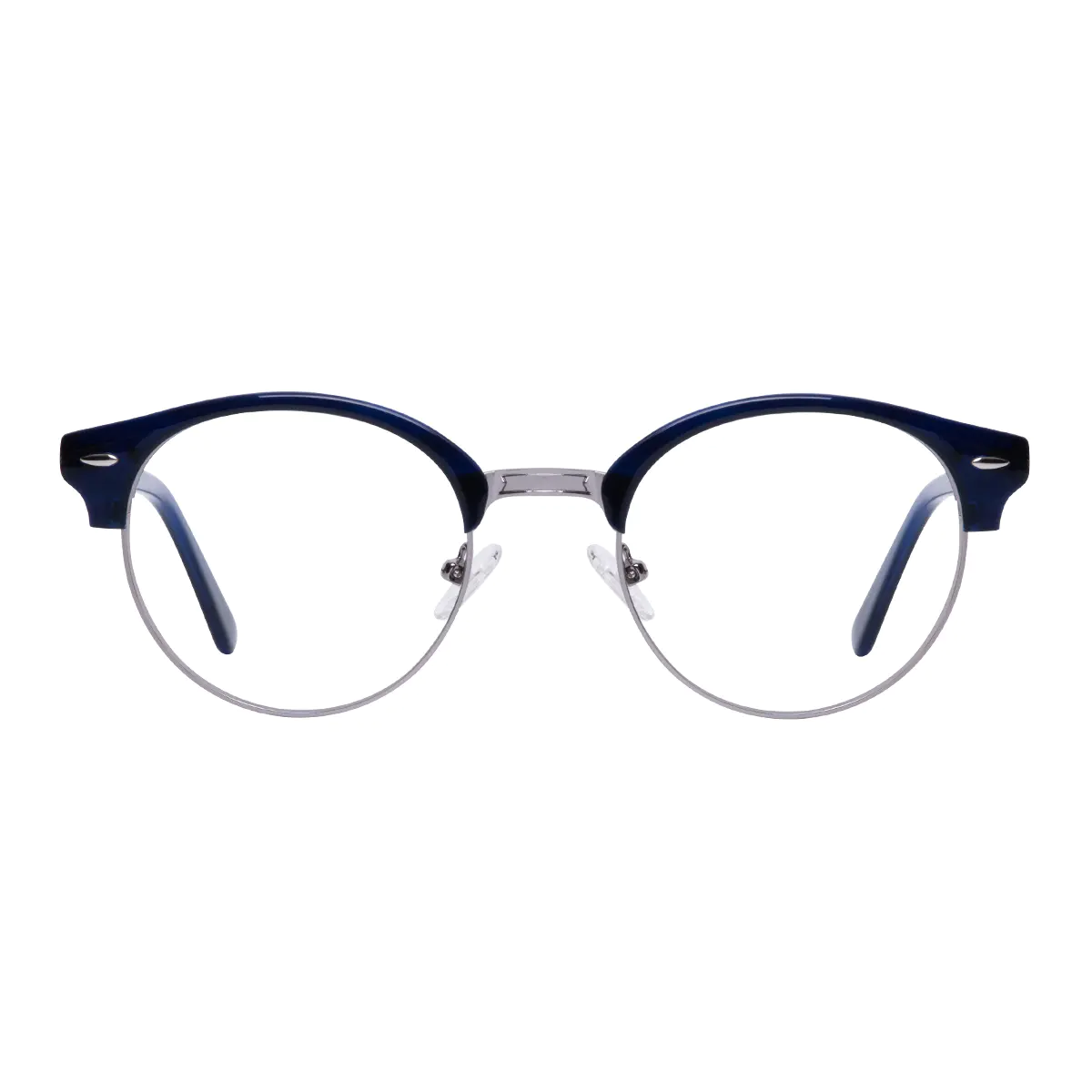 Browline Blue/Silver Eyeglasses