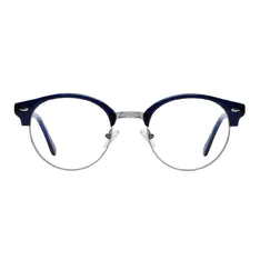 Browline Blue/Silver Eyeglasses