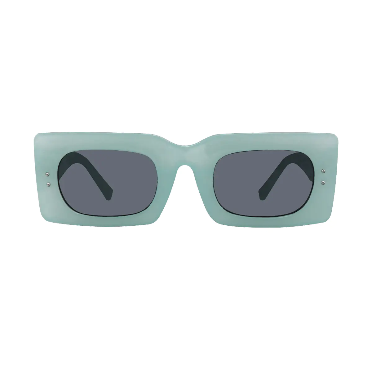 Rectangle Green Sunglasses