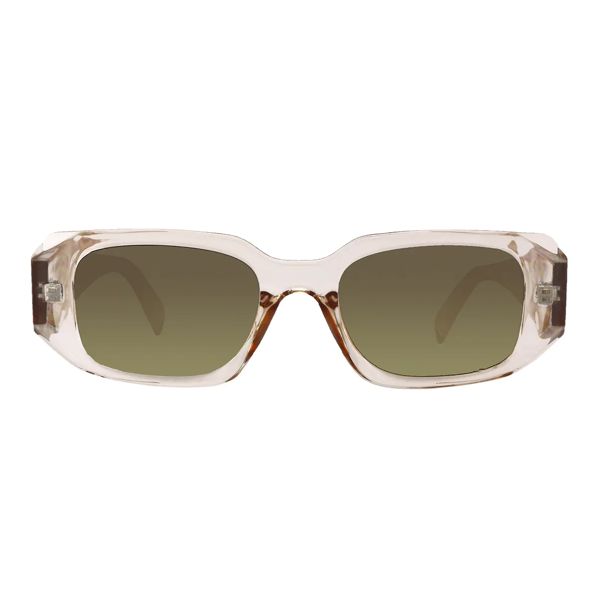 Rectangle Light Brown Sunglasses