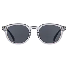 Oval Transparent Gray Sunglasses