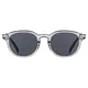 Oval Transparent Gray Sunglasses