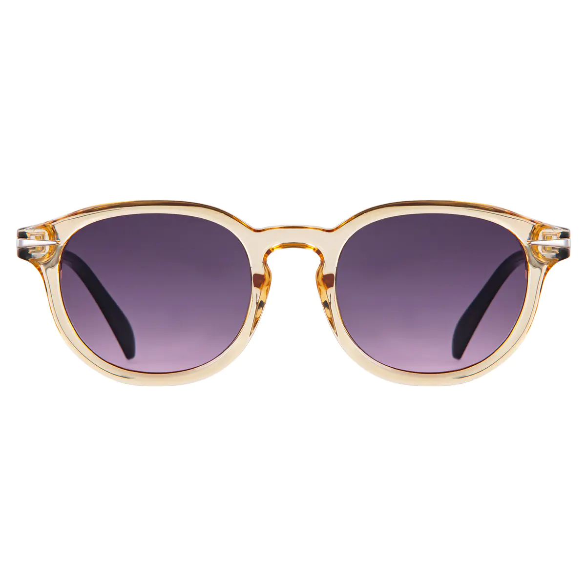 Oval Transparent Yellow Sunglasses